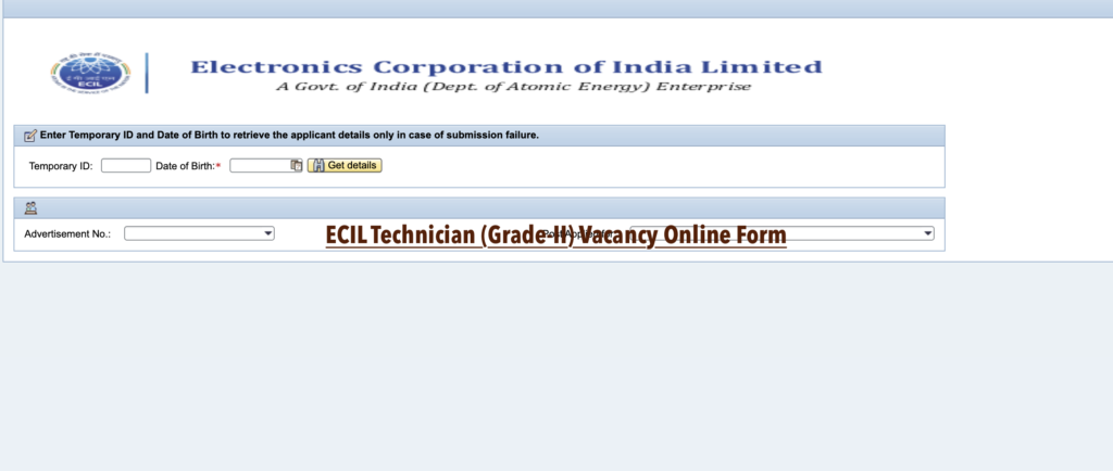 ECIL Technician Recruitment for 30 Vacancy